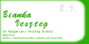 bianka veszteg business card